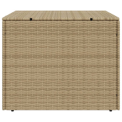 Boîte de rangement de jardin mélange beige 291L résine tressée