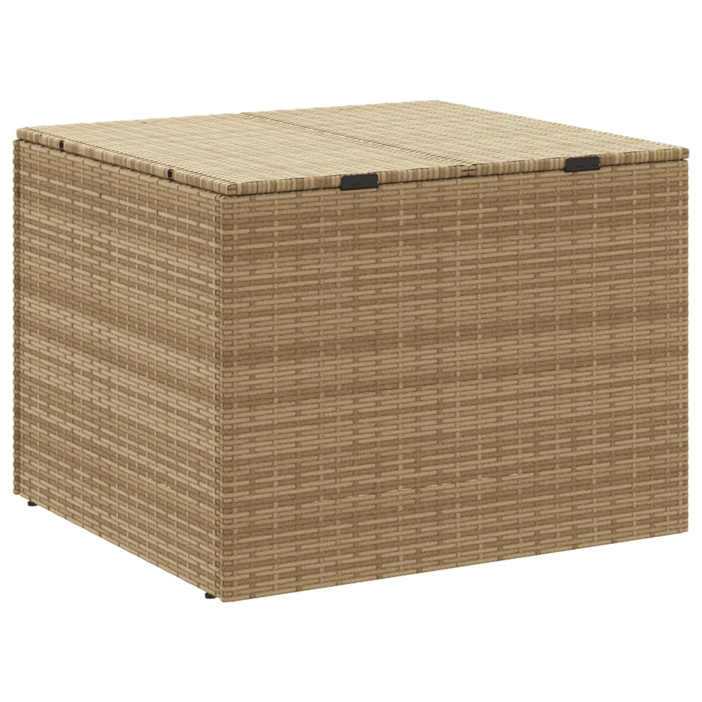 Boîte de rangement de jardin mélange beige 291L résine tressée