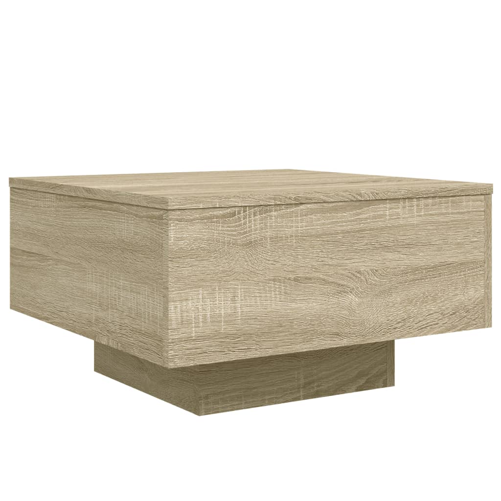 Table basse chêne sonoma 55x55x31 cm bois d'ingénierie