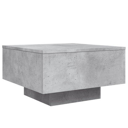 Table basse gris béton 55x55x31 cm bois d'ingénierie