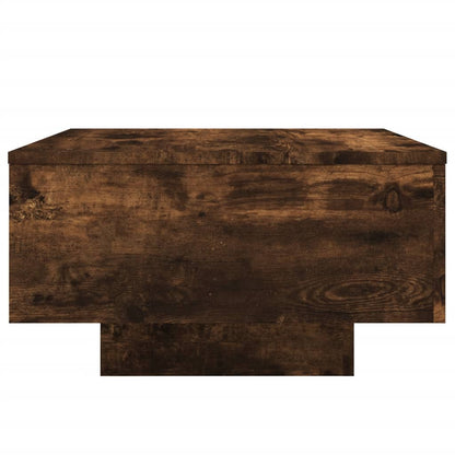 Table basse chêne fumé 55x55x31 cm bois d'ingénierie