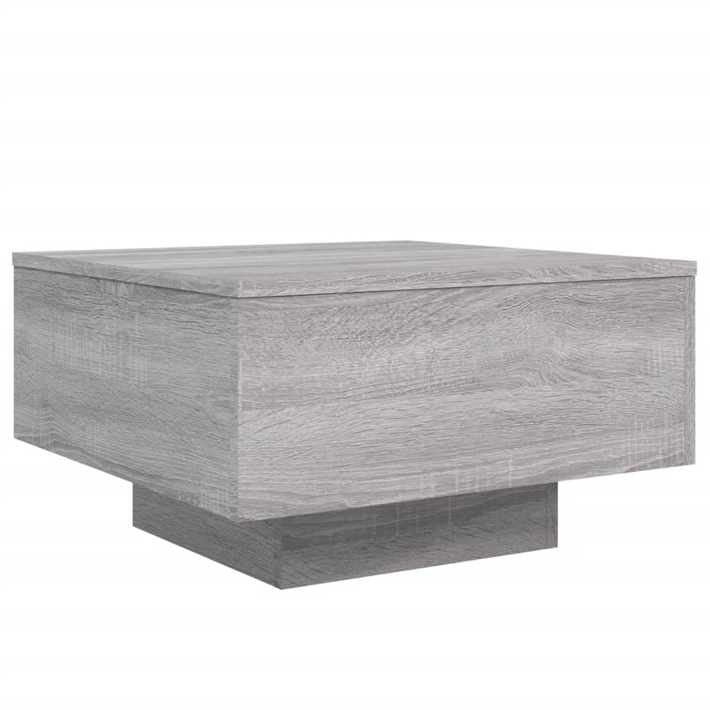 Table basse sonoma gris 55x55x31 cm bois d'ingénierie