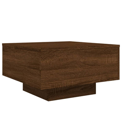 Table basse chêne marron 55x55x31 cm bois d'ingénierie