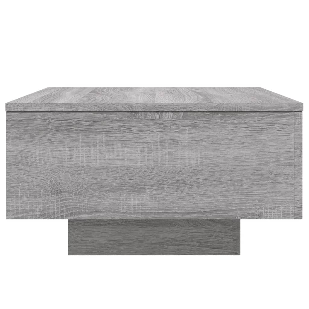 Table basse avec lumières LED sonoma gris 55x55x31 cm