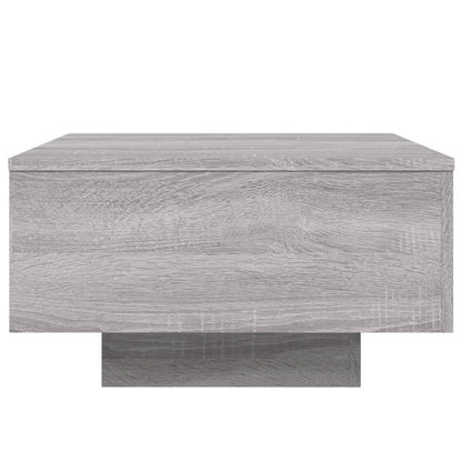 Table basse avec lumières LED sonoma gris 55x55x31 cm