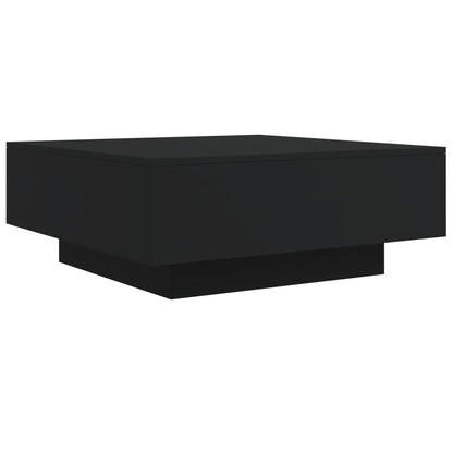 Table basse noir 80x80x31 cm bois d'ingénierie