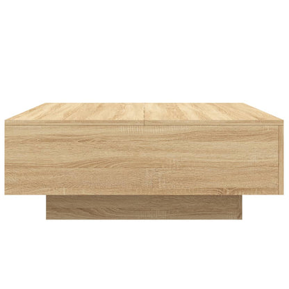 Table basse chêne sonoma 80x80x31 cm bois d'ingénierie