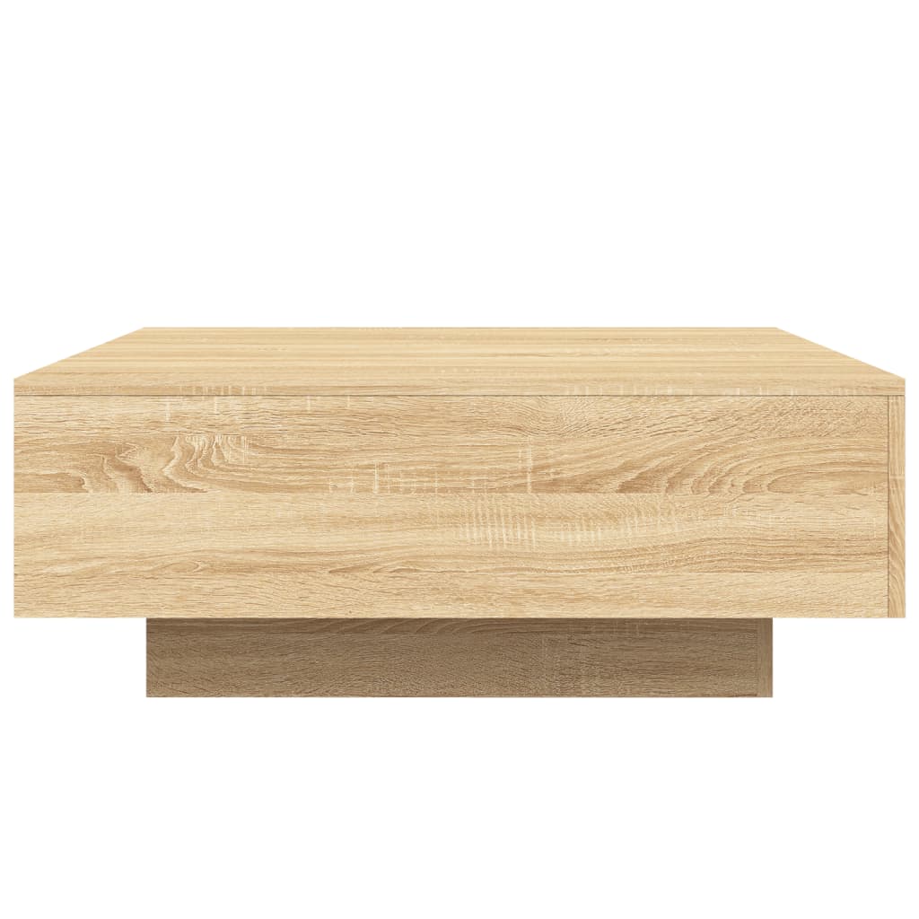 Table basse chêne sonoma 80x80x31 cm bois d'ingénierie