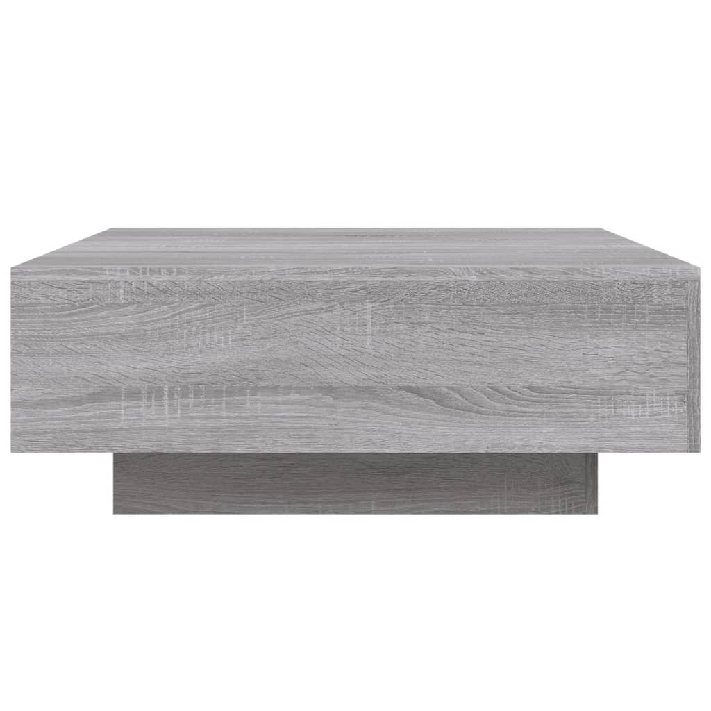 Table basse sonoma gris 80x80x31 cm bois d'ingénierie