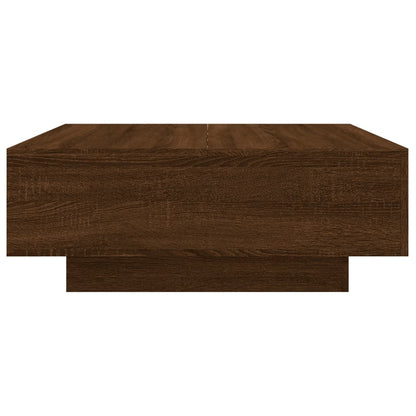 Table basse chêne marron 80x80x31 cm bois d'ingénierie