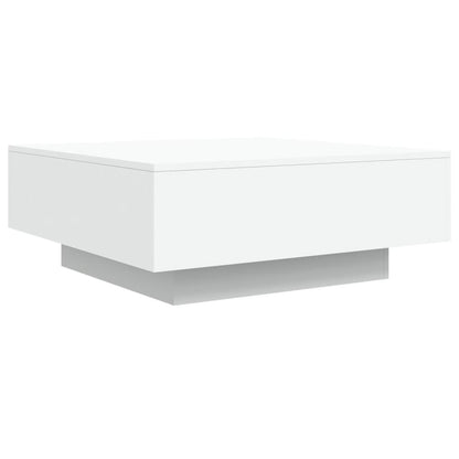 Table basse avec lumières LED blanc 80x80x31 cm