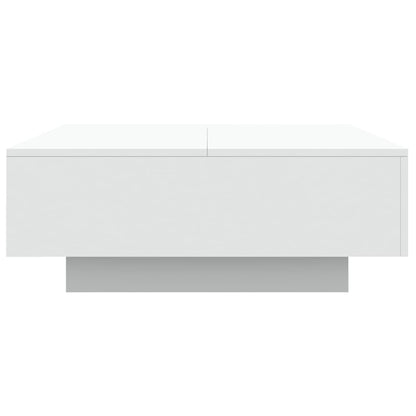 Table basse avec lumières LED blanc 80x80x31 cm