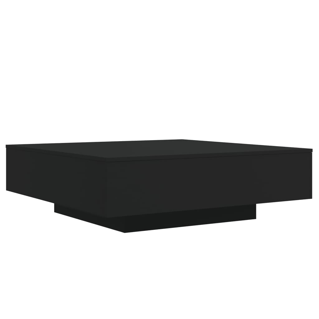 Table basse noir 100x100x31 cm bois d'ingénierie