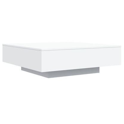 Table basse avec lumières LED blanc 100x100x31 cm