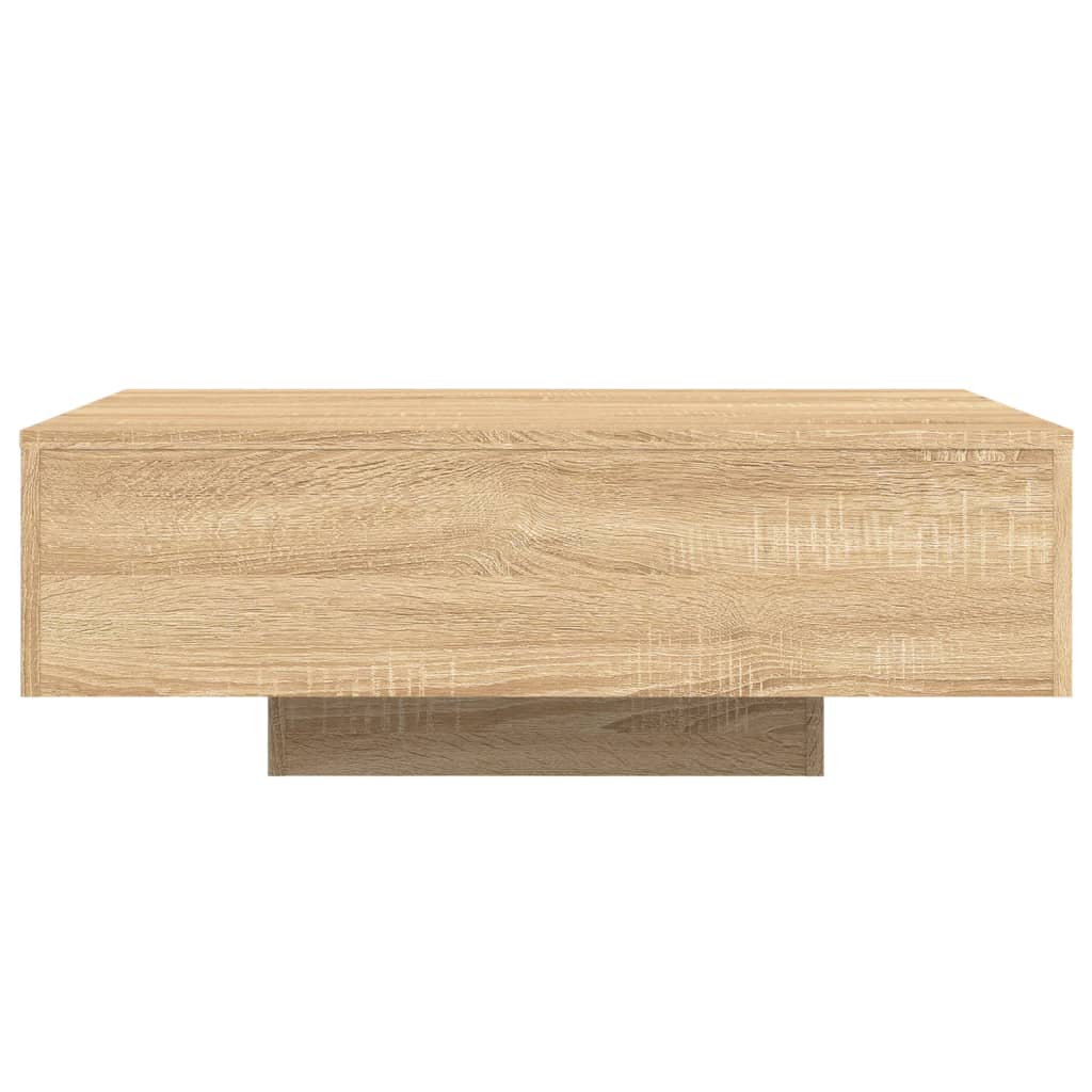 Table basse avec lumières LED chêne sonoma 85x55x31 cm