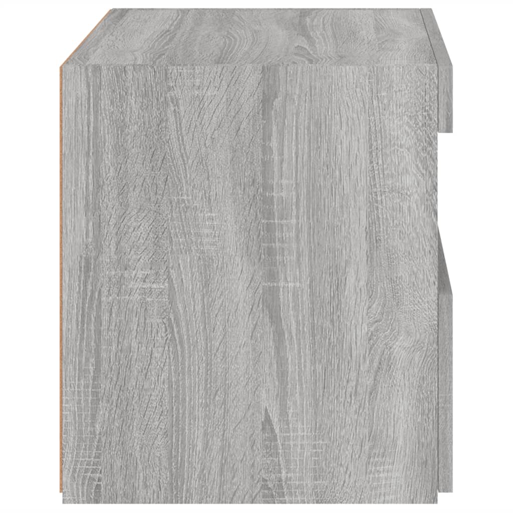 Tables de chevet avec lumières LED 2 pcs sonoma gris 50x40x45cm