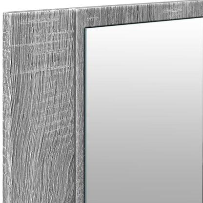 Armoire à miroir à LED de bain gris sonoma 100x12x45 cm