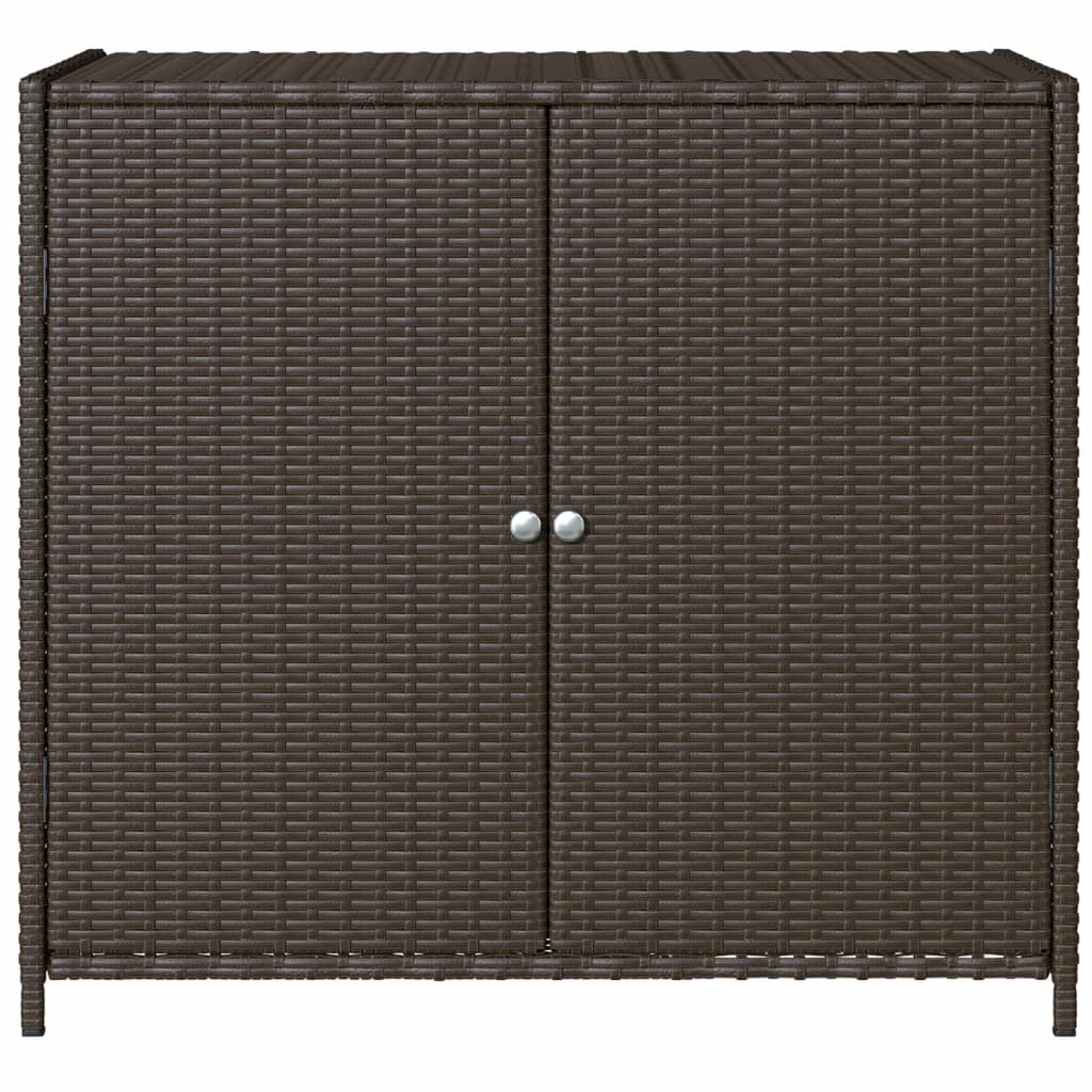 Armoire de rangement de jardin marron 83x45x76cm résine tressée