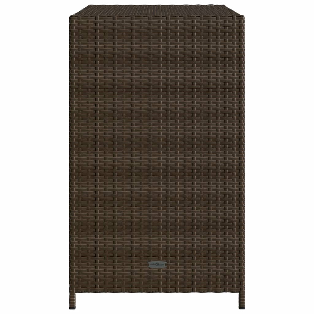 Armoire de rangement de jardin marron 83x45x76cm résine tressée