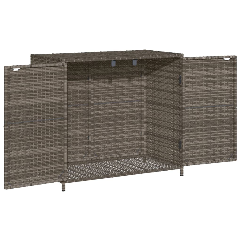 Armoire de rangement de jardin gris 83x45x76 cm résine tressée