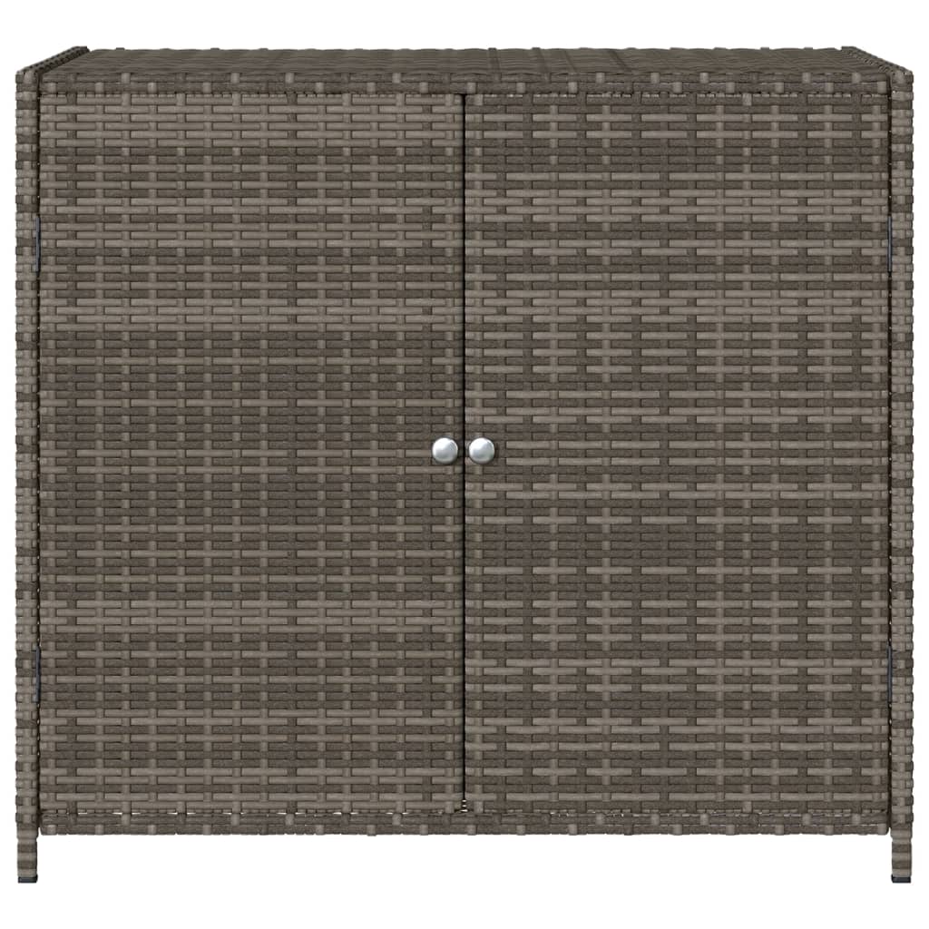 Armoire de rangement de jardin gris 83x45x76 cm résine tressée