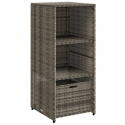 Armoire de rangement de jardin gris 50x55x115 cm résine tressée