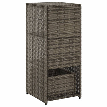 Armoire de rangement de jardin gris 50x55x115 cm résine tressée