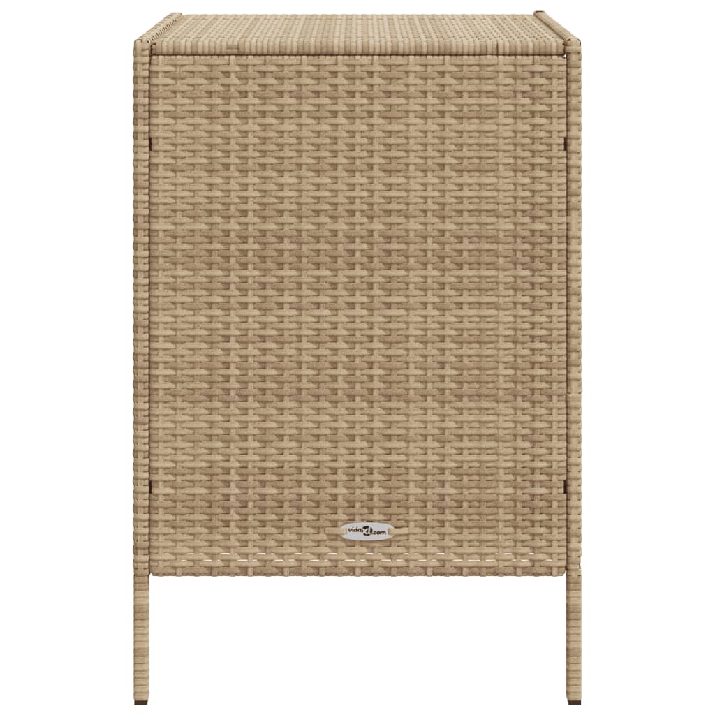 Armoire de rangement de jardin beige 55x59x80 cm résine tressée