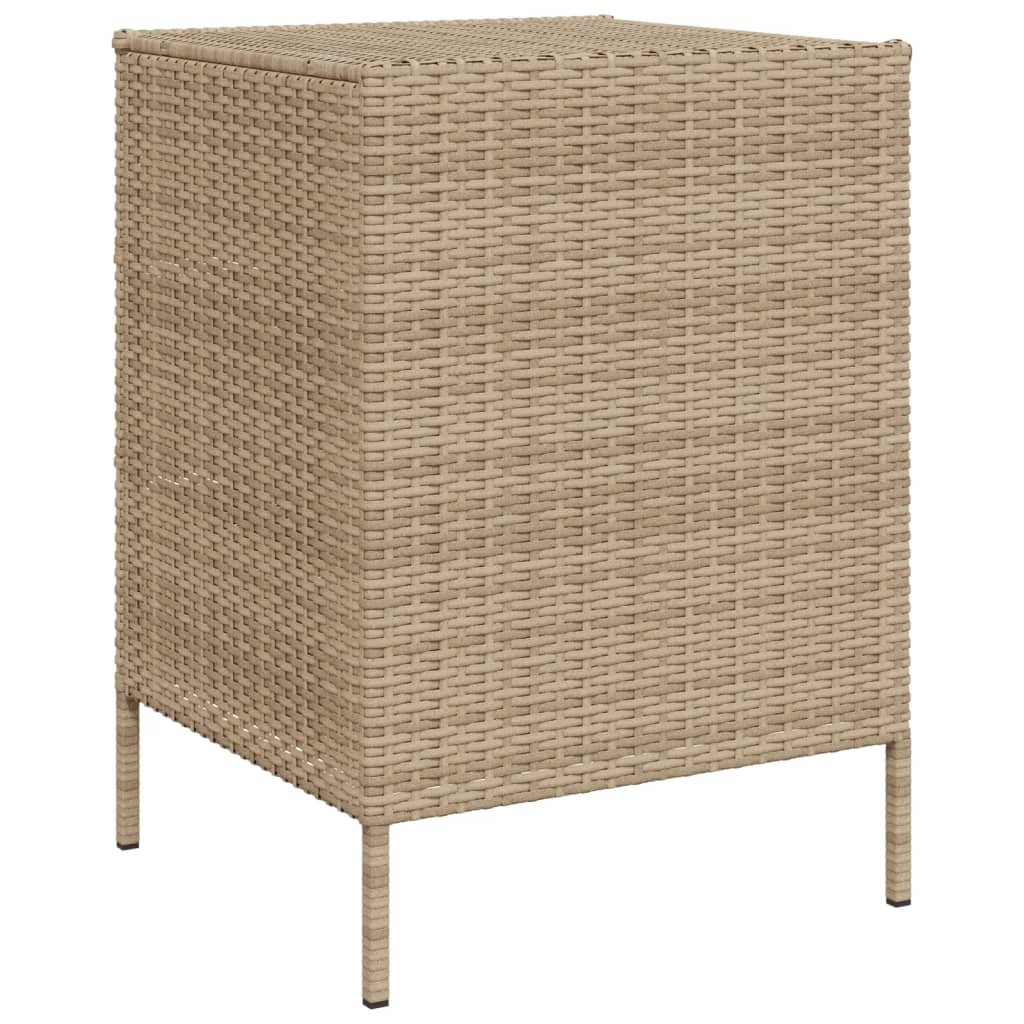 Armoire de rangement de jardin beige 55x59x80 cm résine tressée