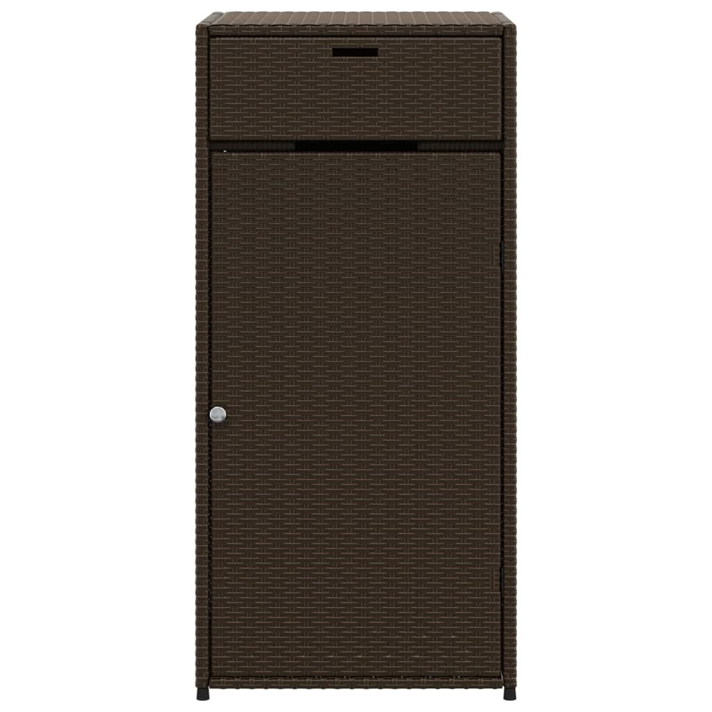 Armoire de rangement jardin marron 55x55x111 cm résine tressée