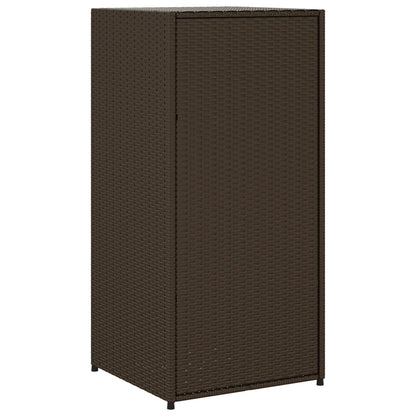 Armoire de rangement jardin marron 55x55x111 cm résine tressée