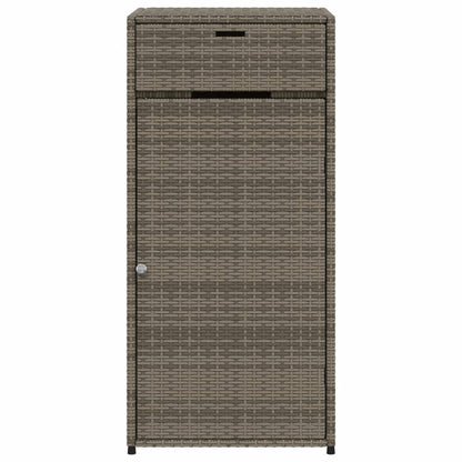 Armoire de rangement de jardin gris 55x55x111 cm résine tressée