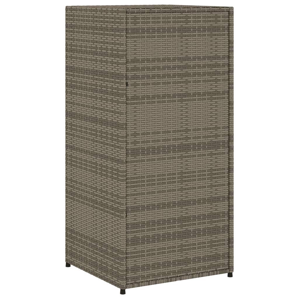 Armoire de rangement de jardin gris 55x55x111 cm résine tressée