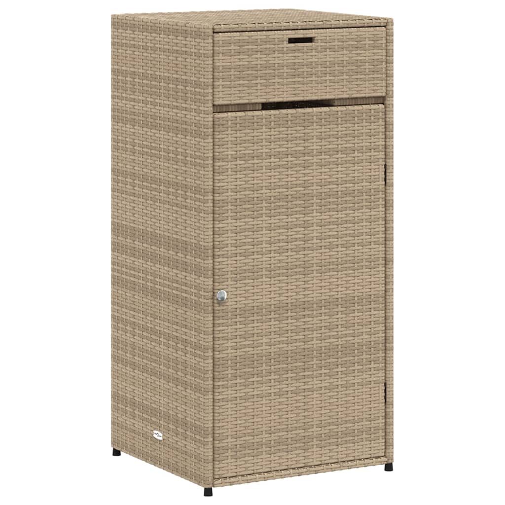 Armoire de rangement de jardin beige 55x55x111cm résine tressée