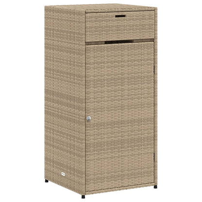 Armoire de rangement de jardin beige 55x55x111cm résine tressée