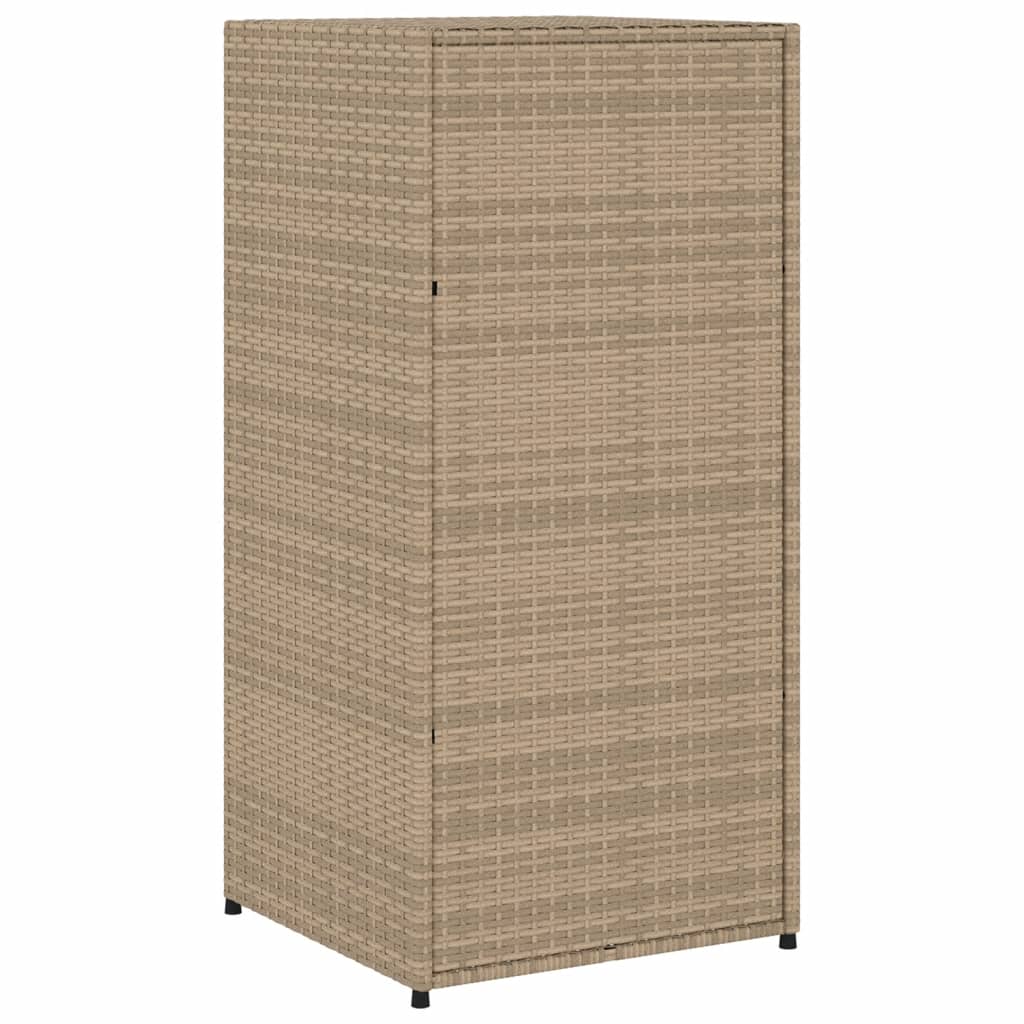 Armoire de rangement de jardin beige 55x55x111cm résine tressée