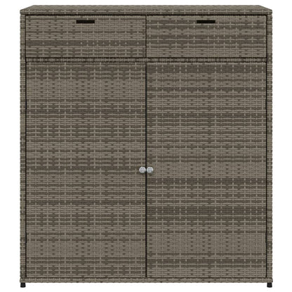 Armoire de rangement de jardin gris 105x55x113cm résine tressée