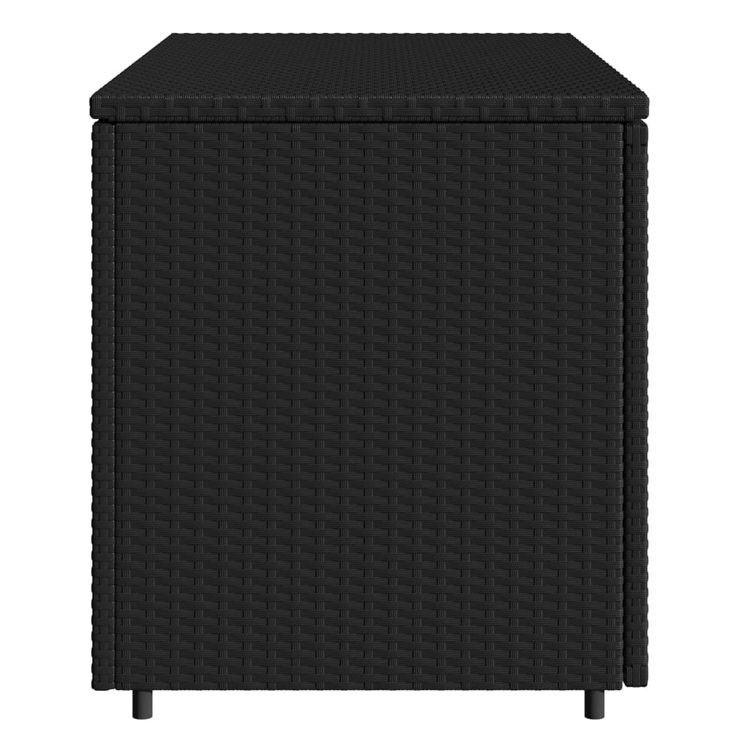 Armoire de rangement jardin noir 110x55x60,5 cm résine tressée