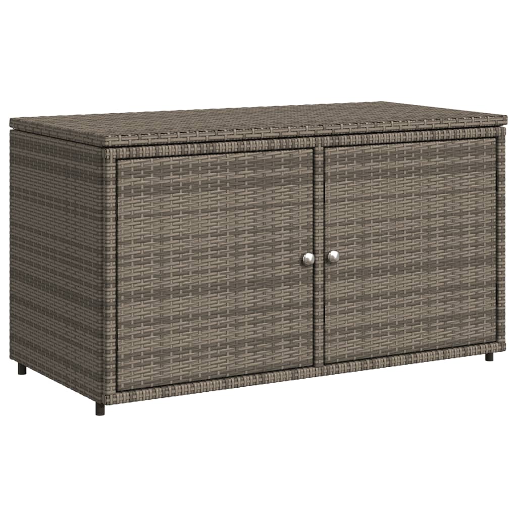 Armoire de rangement jardin gris 110x55x60,5 cm résine tressée