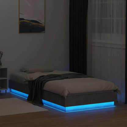 Cadre de lit sans matelas avec lumières LED 100x200 cm