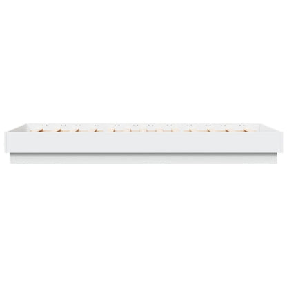 Cadre de lit sans matelas avec lumières LED blanc 90x200 cm