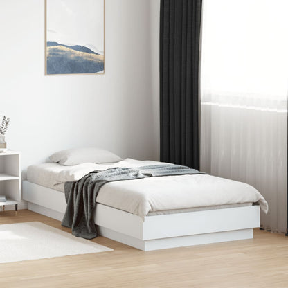 Cadre de lit sans matelas avec lumières LED blanc 90x190 cm