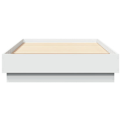 Cadre de lit sans matelas avec lumières LED blanc 90x190 cm