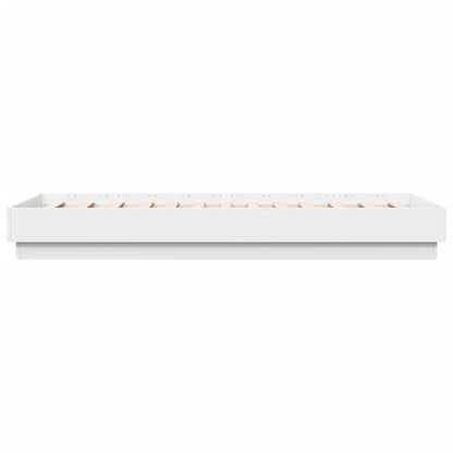 Cadre de lit sans matelas avec lumières LED blanc 90x190 cm