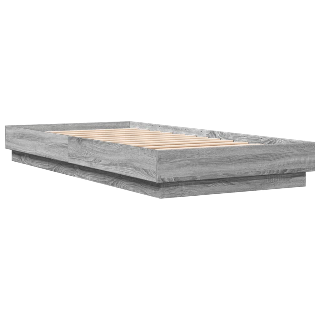 Cadre de lit sans matelas sonoma gris 90x200 cm