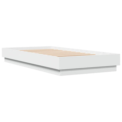 Cadre de lit sans matelas blanc 90x190 cm bois d'ingénierie