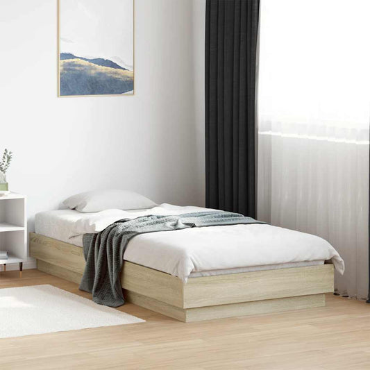 Cadre de lit sans matelas chêne sonoma 90x190 cm