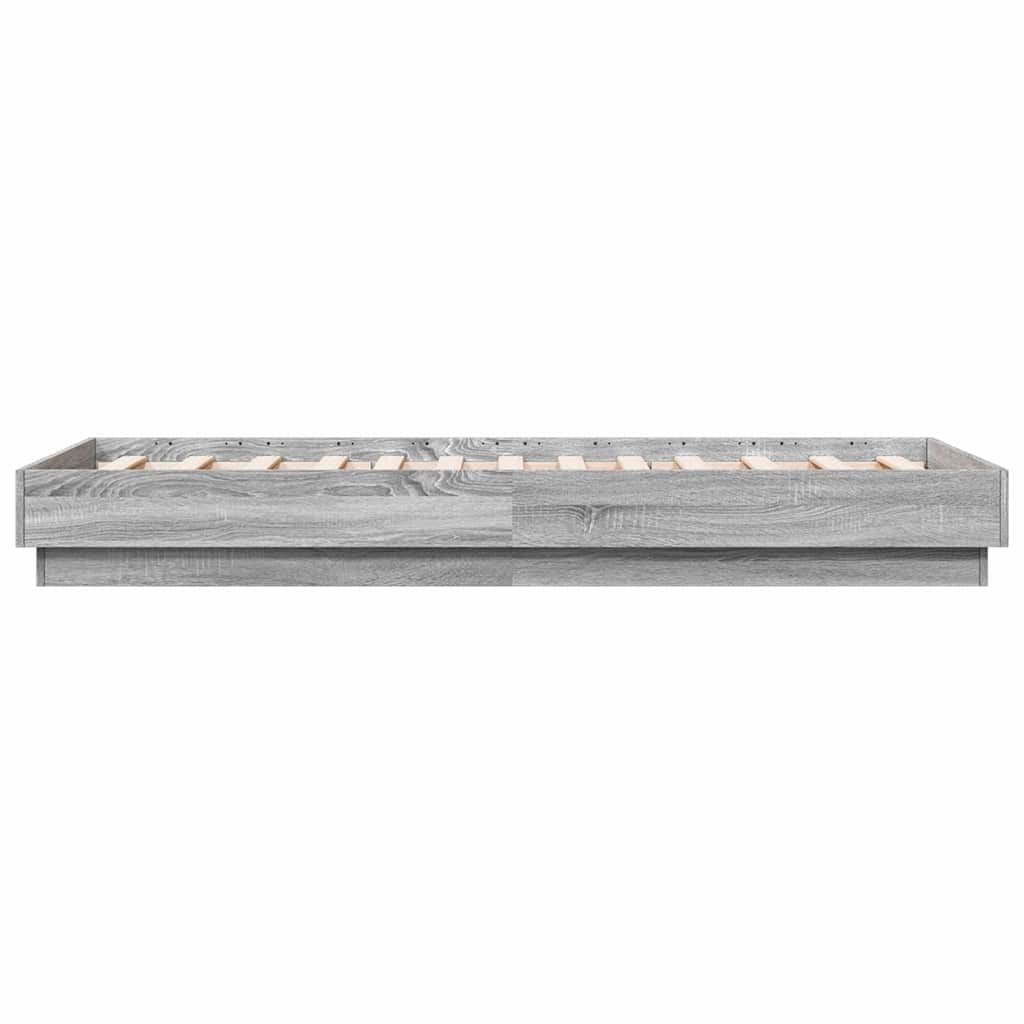 Cadre de lit sans matelas sonoma gris 90x190 cm