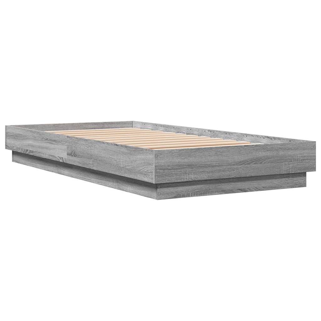 Cadre de lit sans matelas sonoma gris 90x190 cm