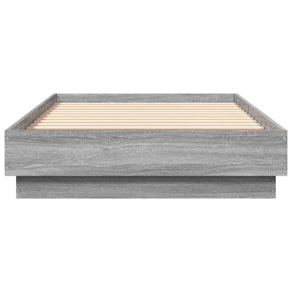 Cadre de lit sans matelas sonoma gris 75x190 cm